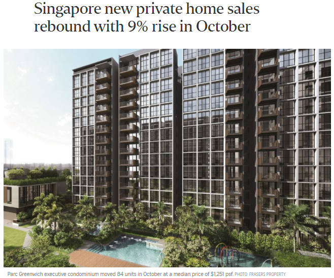singapore-new private-home-sales-rebound-with-9%-rise-in-October-1