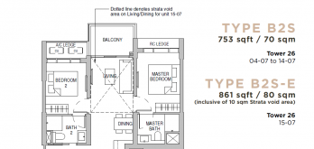 sceneca-residence-floor-plan-type-2bedroom-study-b2s-singapore